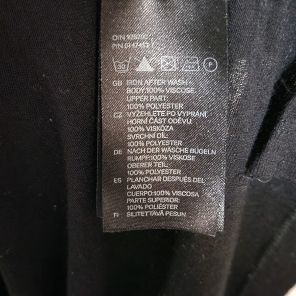 Black shirt with chiffon panel across top and arms - Picture 6 of 9